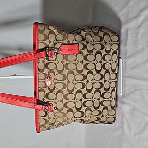 Coach Zip Top Signature Tote